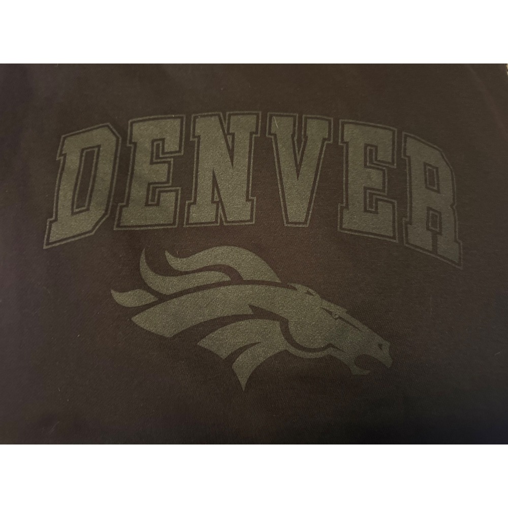 FOCO Denver Broncos Hoodie Mens XXXL Black Tonal Logo Pullover Sweatshirt 3XL